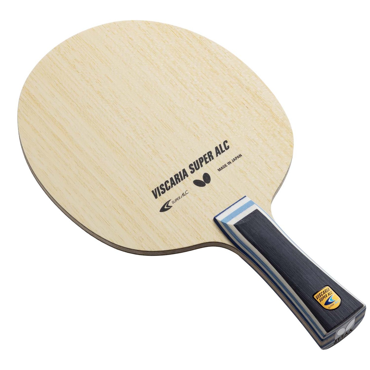 Butterfly Viscaria Super ALC Blade: Diagonal Shot of Flared Handle